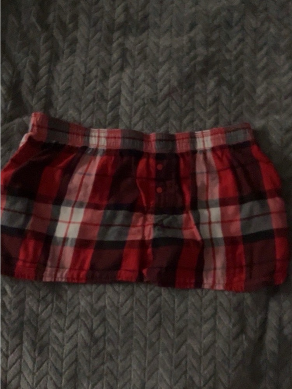 PINK Victoria's Secret Red Plaid sleep shorts